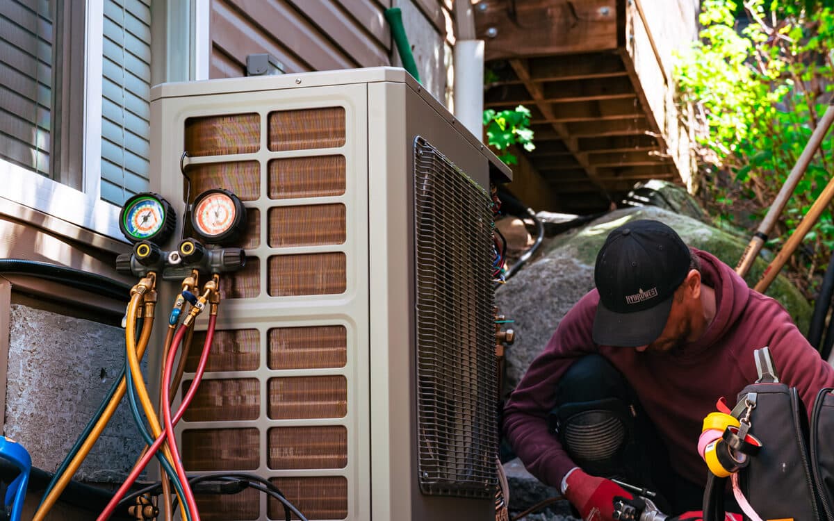 High-efficiency inverter cooling condenser — AC Installation completed in Abbotsford, BC by DirectBuy Furnace